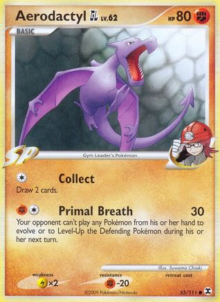 Aerodactyl GL 055 - Reverse Holofoil Rising Rivals - Common