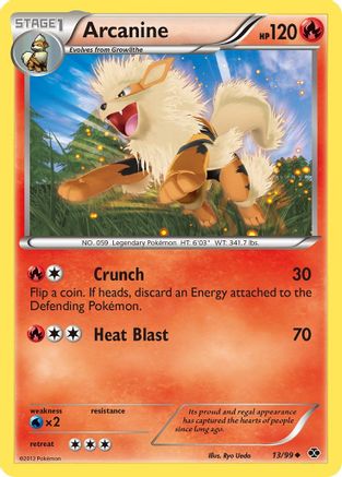 Arcanine (13) 013 - Reverse Holofoil Next Destinies - Uncommon