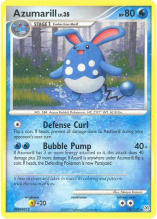 Azumarill - Reverse Holofoil Diamond and Pearl - Rare