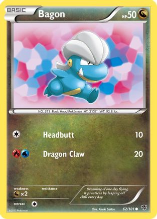 Bagon 062 - Reverse Holofoil Plasma Blast - Common