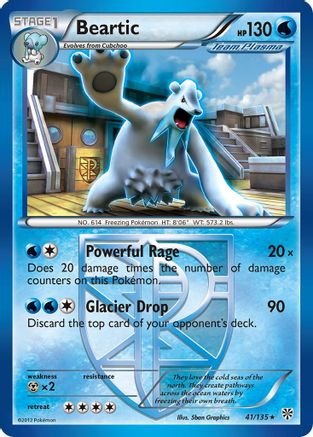 Beartic (Team Plasma) - Reverse Holofoil Plasma Storm - Rare