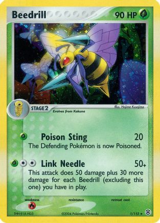 Beedrill 001 - Reverse Holofoil FireRed & LeafGreen - Holo Rare