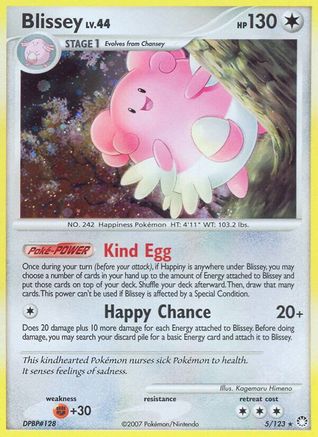 Blissey 005/123 - Reverse Holofoil Mysterious Treasures - Holo Rare