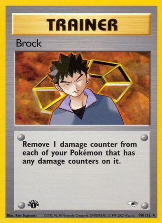 Brock (98) 098 - 1st Edition Gym Heroes - Rare
