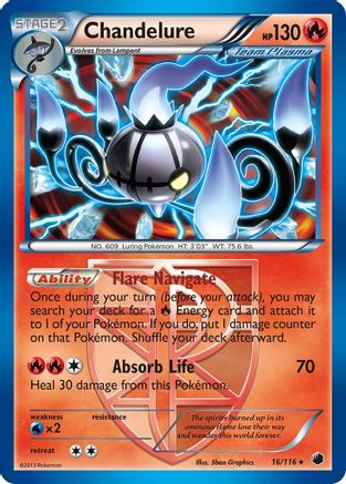 Chandelure (Team Plasma) - Holofoil Plasma Freeze - Holo Rare