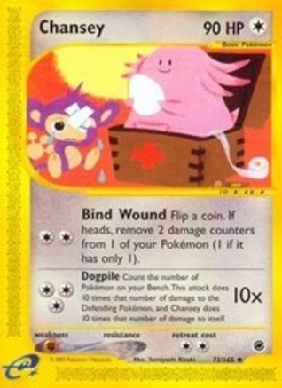 Chansey 072 - Reverse Holofoil Expedition - Uncommon