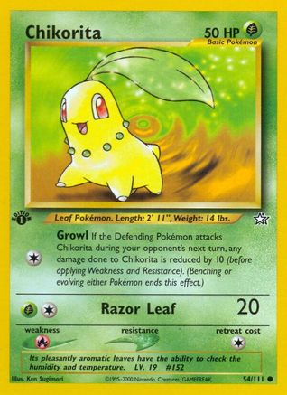 Chikorita (54) 054 - 1st Edition Neo Genesis - Common