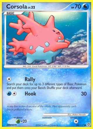 Corsola 084 - Reverse Holofoil Secret Wonders - Common