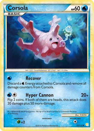 Corsola 037 - Reverse Holofoil HeartGold SoulSilver - Uncommon