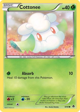 Cottonee (9) - Reverse Holofoil Emerging Powers - Common