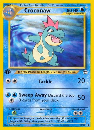 Croconaw (32) 032 - 1st Edition Neo Genesis - Uncommon