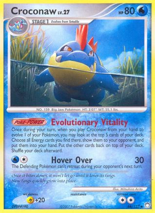Croconaw 044 - Reverse Holofoil Mysterious Treasures - Uncommon