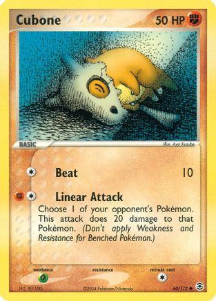 Cubone 060 - Reverse Holofoil FireRed & LeafGreen - Common