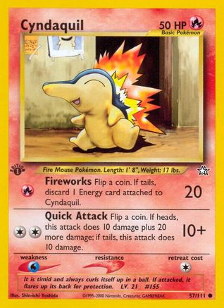 Cyndaquil (57) 057 - 1st Edition Neo Genesis - Common
