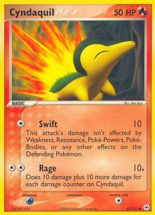Cyndaquil 059 - Reverse Holofoil Hidden Legends - Common