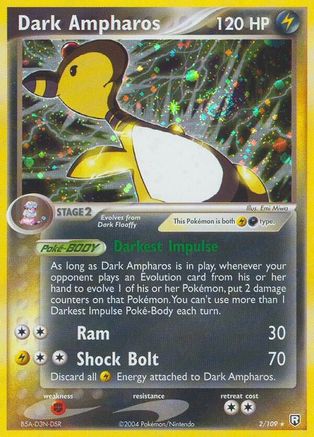 Dark Ampharos 002 Team Rocket Returns - Holo Rare