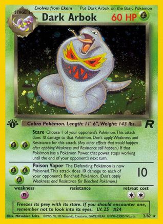Dark Arbok (2) 002 - 1st Edition Holofoil Team Rocket - Holo Rare