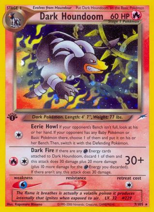 Dark Houndoom - 1st Edition Holofoil Neo Destiny - Holo Rare