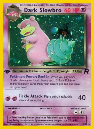 Dark Slowbro (12) 012 - 1st Edition Holofoil Team Rocket - Holo Rare