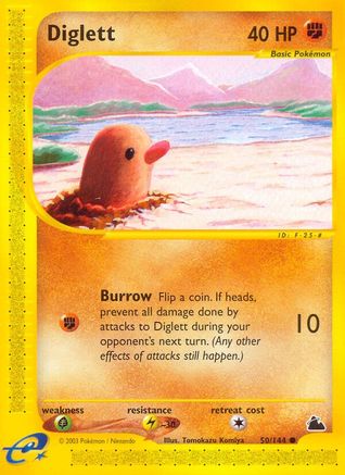 Diglett - Reverse Holofoil Skyridge - Common
