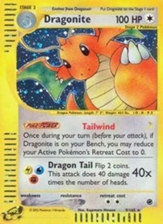 Dragonite (9) - Reverse Holofoil Expedition - Holo Rare