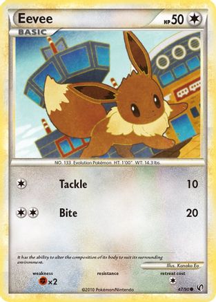 Eevee (47) 047 - Reverse Holofoil Undaunted - Common
