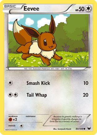 Eevee (84) 084 - Reverse Holofoil Dark Explorers - Common