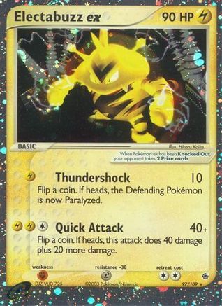 Electabuzz ex/109 - Holofoil Ruby and Sapphire - Ultra Rare