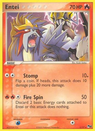 Entei - Holofoil POP Series 2 - Rare