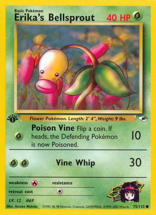 Erika's Bellsprout (75) 075 - 1st Edition Gym Heroes - Common