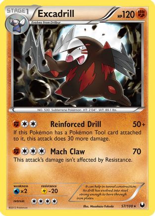 Excadrill (57) - Reverse Holofoil Dark Explorers - Rare