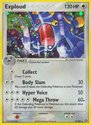 Exploud - Holofoil Emerald - Holo Rare