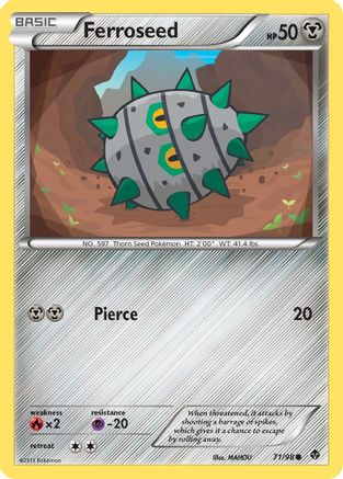 Ferroseed (71) - Reverse Holofoil Emerging Powers - Common
