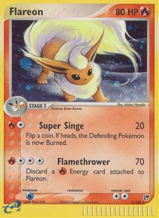Flareon - Reverse Holofoil Sandstorm - Holo Rare