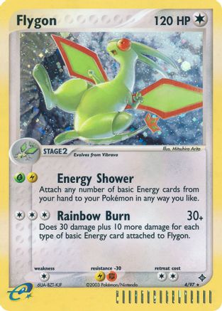 Flygon - 4/97/097 - Reverse Holofoil Dragon - Holo Rare
