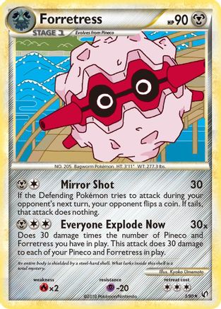 Forretress (3) 003 - Reverse Holofoil Undaunted - Holo Rare