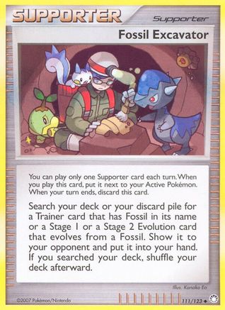 Fossil Excavator 111 - Reverse Holofoil Mysterious Treasures - Uncommon