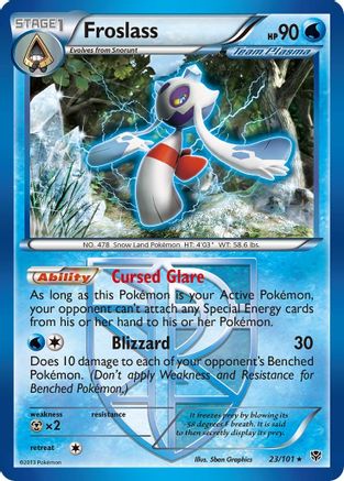 Froslass (Team Plasma) 023 - Reverse Holofoil Plasma Blast - Rare