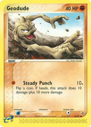 Geodude 056/97 - Reverse Holofoil Dragon - Common