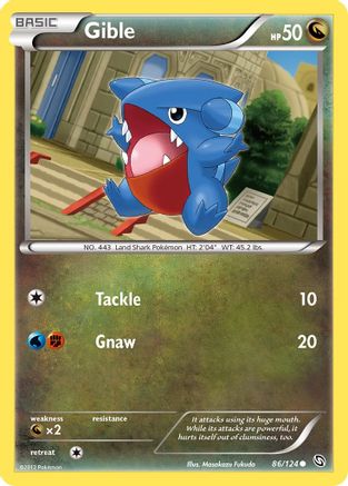 Gible (86) 086 - Reverse Holofoil Dragons Exalted - Common