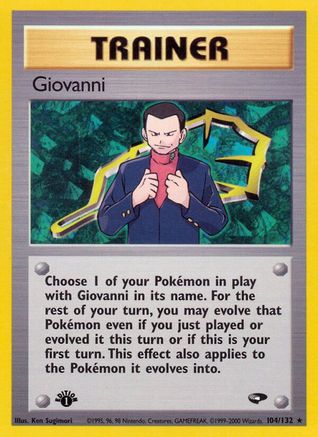 Giovanni (104) 104 - 1st Edition Gym Challenge - Rare