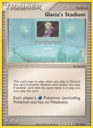Glacia's Stadium - Reverse Holofoil Power Keepers - Uncommon