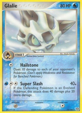 Glalie - Reverse Holofoil Emerald - Rare