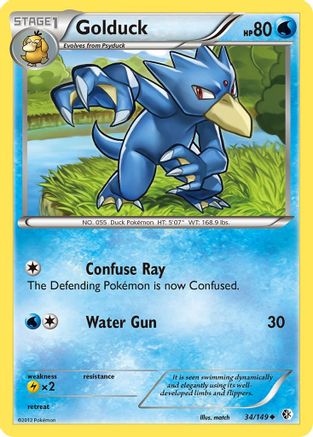 Golduck (34) Boundaries Crossed - Uncommon