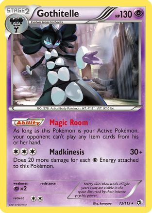Gothitelle 072 - Holofoil Legendary Treasures - Holo Rare