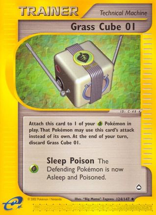 Grass Cube 01 - Reverse Holofoil Aquapolis - Uncommon