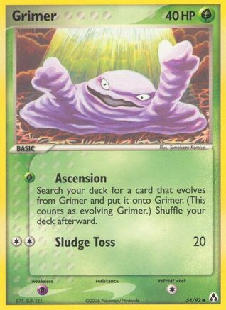 Grimer 054 - Reverse Holofoil Legend Maker - Common