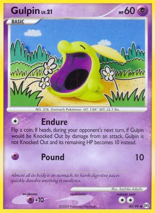 Gulpin (40) 040/99 - Reverse Holofoil Arceus - Uncommon