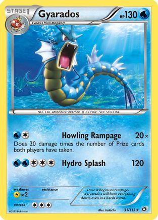 Gyarados 031 - Reverse Holofoil Legendary Treasures - Rare