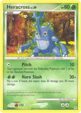 Heracross/130 - Reverse Holofoil Diamond and Pearl - Rare